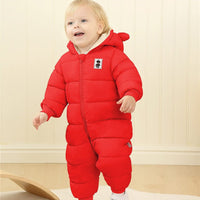 Custom bear baby clothing newborn boys girls snow jacket winter coat baby jumpsuit down jacket - Kid Baby shop