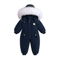 European and American children's winter outdoor skiing, cross - border baby one - piece clothes, baby clothes, cotton clothes for going out, thickened and warm - Kid Baby shop