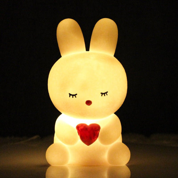 Cartoon Rabbit Night Light – Soft Glow, Big Love - Kid Baby shop