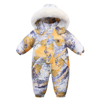 Cross - border baby jumpsuits, European and American hoodies, thickened warm ski suits, winter children's cotton clothes, outdoor clothing sets - Kid Baby shop