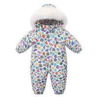 Cross - border baby jumpsuits, European and American hoodies, thickened warm ski suits, winter children's cotton clothes, outdoor clothing sets - Kid Baby shop