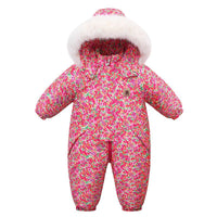 Cross - border baby jumpsuits, European and American hoodies, thickened warm ski suits, winter children's cotton clothes, outdoor clothing sets - Kid Baby shop