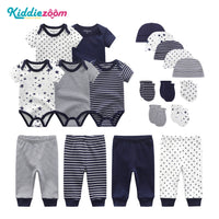 Kiddiezoom Cotton Star 19 - Piece Set Baby Wrap Pants Hat Glove Combo Set Breathable - Kid Baby shop
