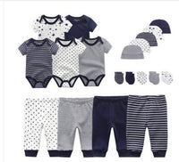Kiddiezoom Cotton Star 19 - Piece Set Baby Wrap Pants Hat Glove Combo Set Breathable - Kid Baby shop
