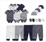 Kiddiezoom Cotton Star 19 - Piece Set Baby Wrap Pants Hat Glove Combo Set Breathable - Kid Baby shop