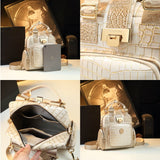 Leather 2024 New Double - Shoulder Backpack Women's Versatile Large - capacity Leather Handheld One - Shoulder Multifunctional Backpack Lightweight Changing Bag Tide - Kid Baby shop