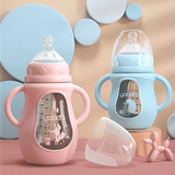 Premium Silicone Baby Bottle with Handles – Anti - Colic & BPA - Free - Kid Baby shop