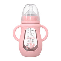 Premium Silicone Baby Bottle with Handles – Anti - Colic & BPA - Free - Kid Baby shop