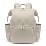 PU leather wind Japanese lightweight large capacity mother and baby diaper storage bag waterproof multi - functional insulation mommy bag business - Kid Baby shop