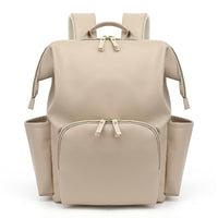 PU leather wind Japanese lightweight large capacity mother and baby diaper storage bag waterproof multi - functional insulation mommy bag business - Kid Baby shop