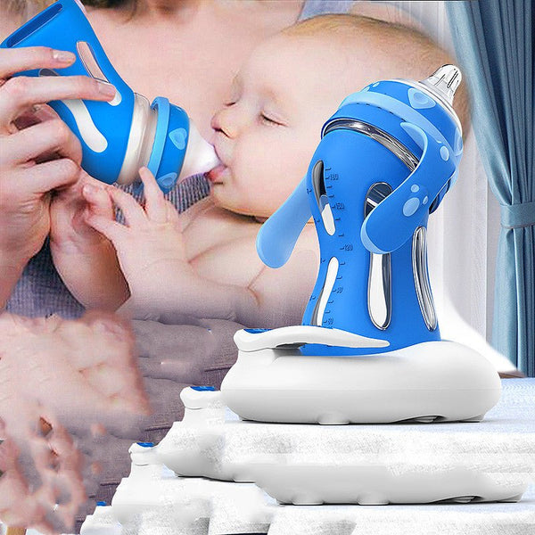 Smart Glass Baby Bottle with USB Warmer – 180ml / 240ml - Kid Baby shop