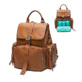 Vegan Leather Diaper Bag Backpack | Waterproof Stylish Mommy Bag - Kid Baby shop